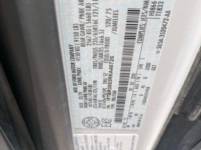2024 Ford Transit Cargo Van 148 WB High Roof Extended Carg