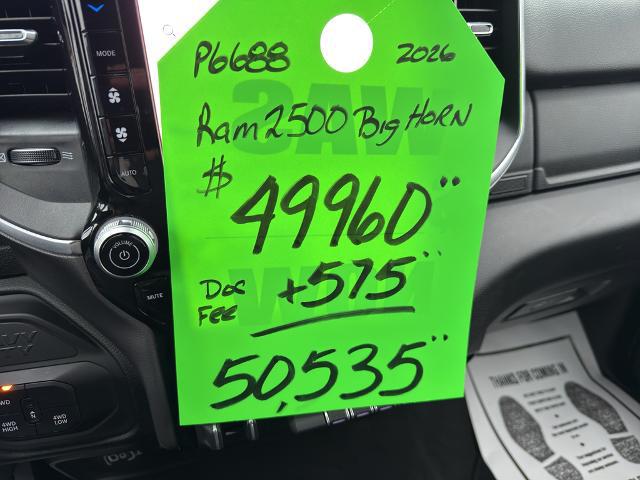 2026 Ram 2500 Big Horn Crew Cab 4x4 6'4" Box