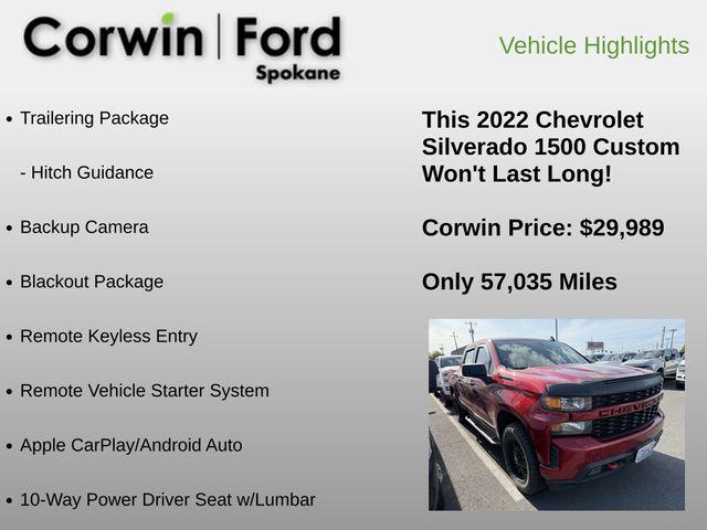 2022 Chevrolet Silverado 1500 4WD Crew Cab Short Bed Custom