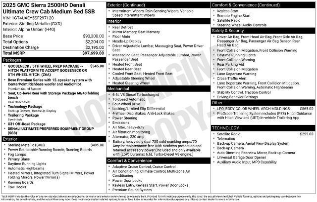 2025 GMC Sierra 2500HD 4WD Crew Cab Standard Bed Denali Ultimate