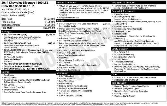 2014 Chevrolet Silverado 1500 1LZ