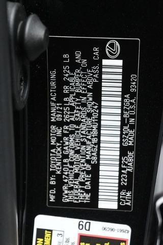 2021 Lexus ES 350 F SPORT