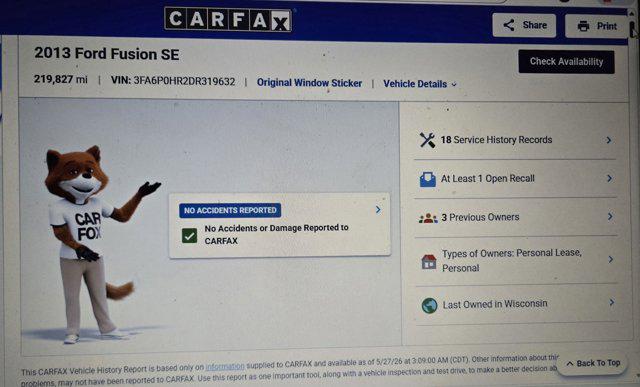 2013 Ford Fusion SE