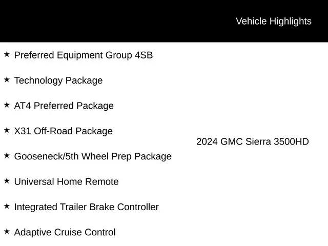 2024 GMC Sierra 3500HD 4WD Crew Cab Long Bed AT4