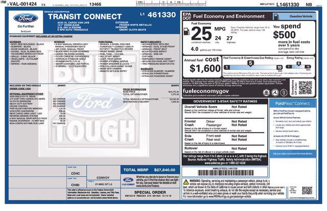 2020 Ford Transit Connect XL Cargo Van