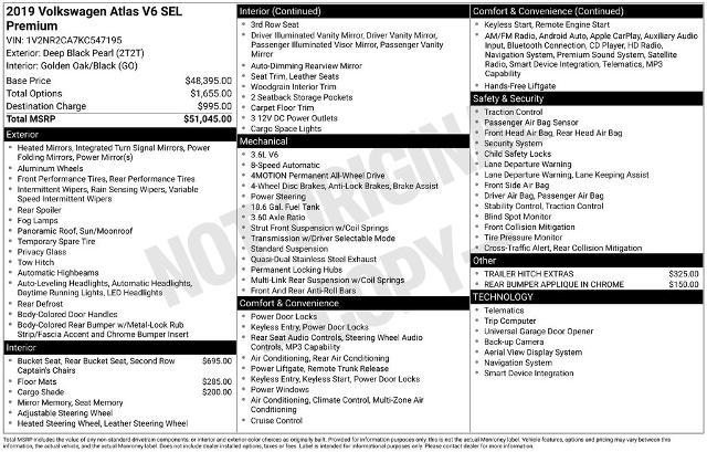 2019 Volkswagen Atlas 3.6L V6 SEL Premium