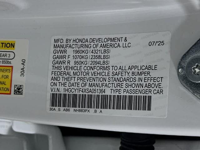 2025 Honda Accord Sedan SE