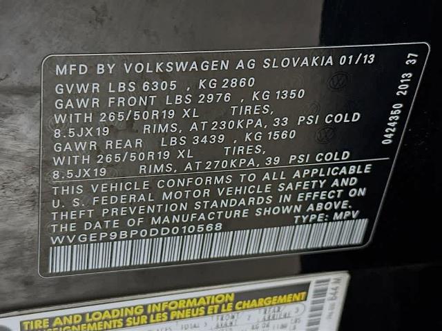 2013 Volkswagen Touareg TDI Lux