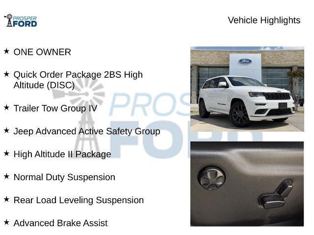 2018 Jeep Grand Cherokee High Altitude 4x2