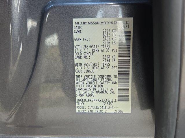 2022 Nissan Frontier Crew Cab Long Bed SV 4x4
