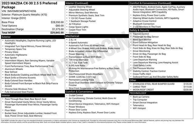 2023 Mazda CX-30 2.5 S Preferred