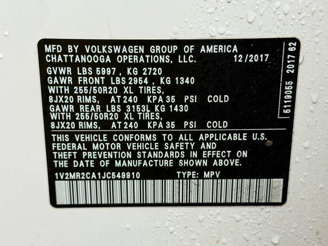 2018 Volkswagen Atlas 3.6L V6 SEL