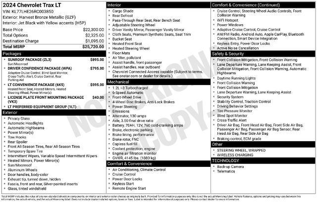 2024 Chevrolet Trax FWD LT