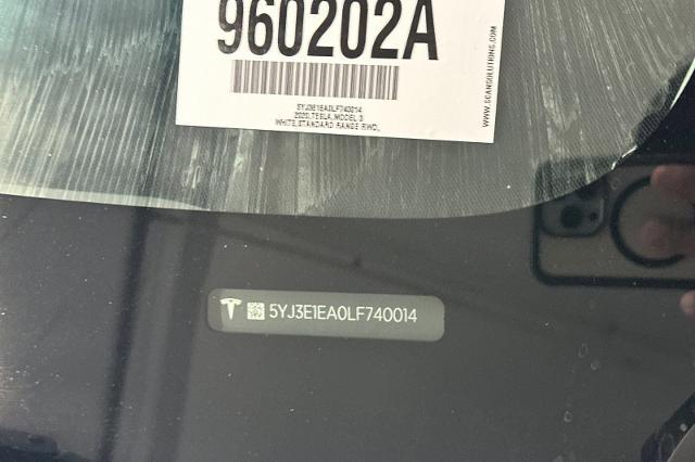 2020 Tesla Model 3 Standard Range Rear-Wheel Drive