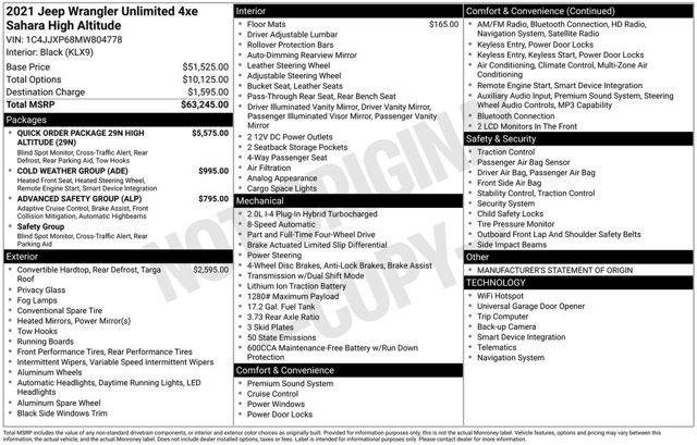 2021 Jeep Wrangler 4xe Unlimited High Altitude 4x4