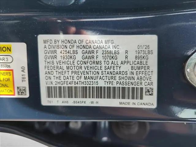 2026 Honda Civic Sport