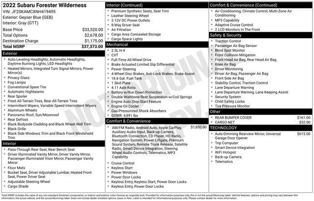 2022 Subaru Forester Wilderness