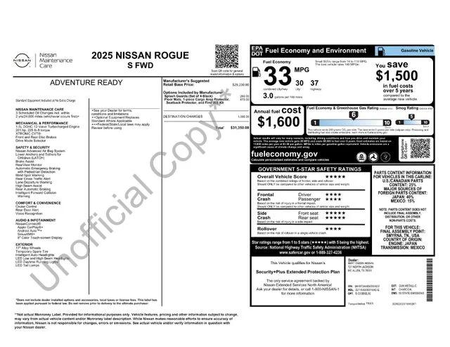 2025 Nissan Rogue S FWD