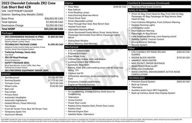 2023 Chevrolet Colorado ZR2