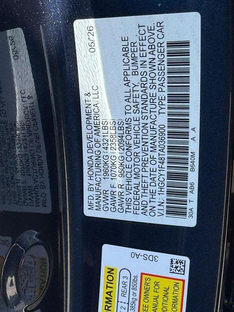 2026 Honda Accord Sedan SE