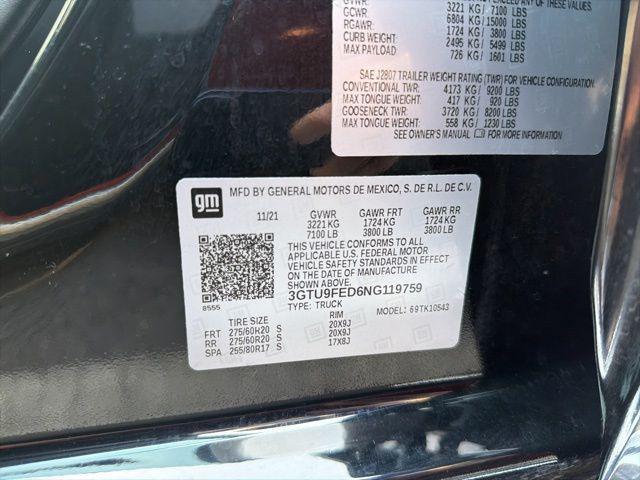 2022 GMC Sierra 1500 Limited 4WD Crew Cab Short Box Denali