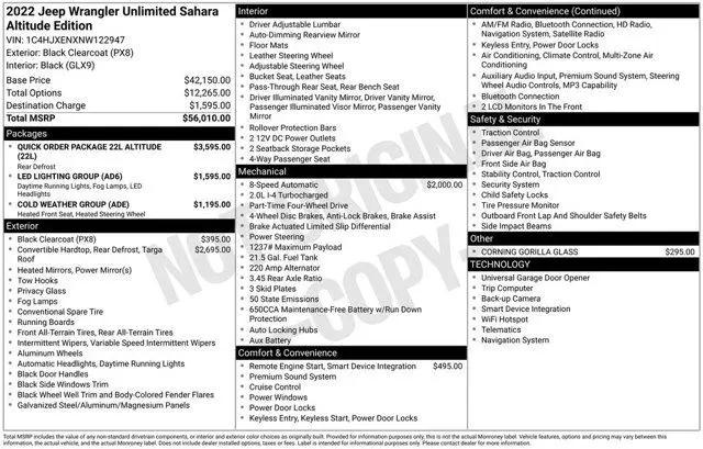 2022 Jeep Wrangler Unlimited Sahara Altitude 4x4 for sale in D'Iberville, MS