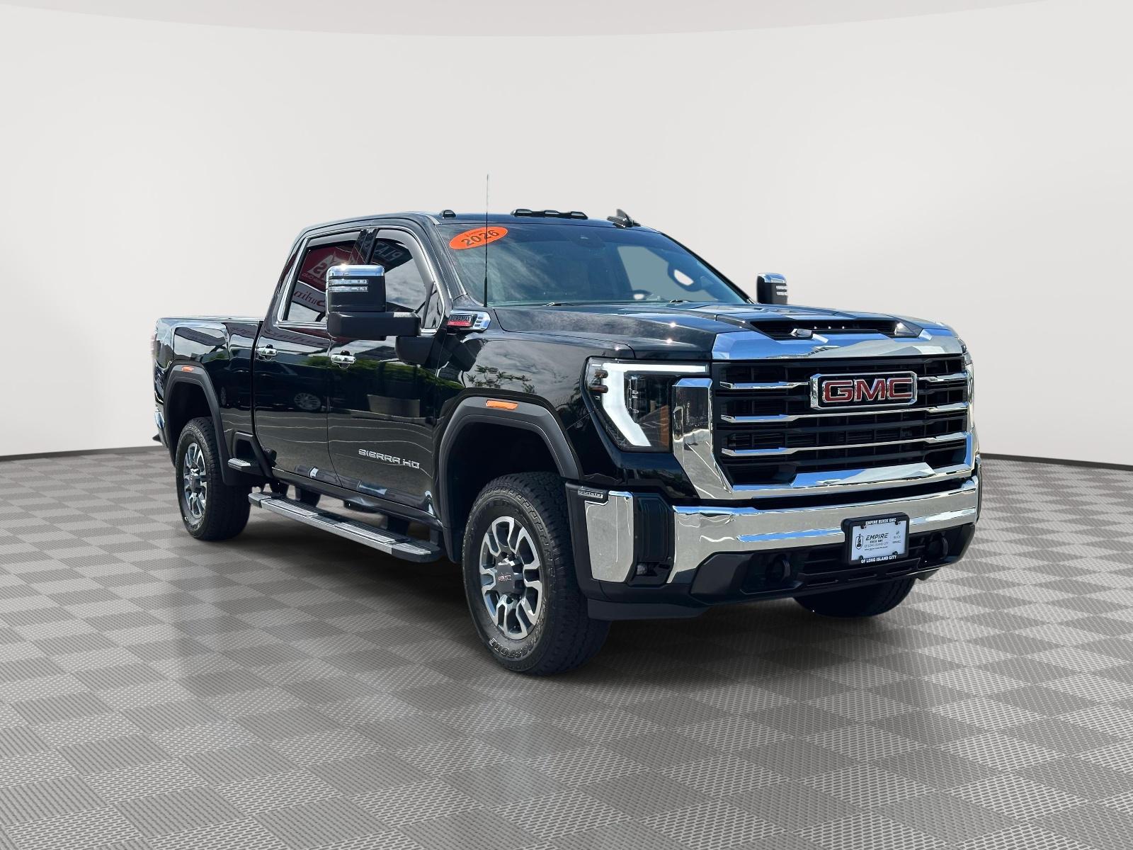 Onyx Black 2024 GMC Sierra 3500HD SLT Crew Cab 4WD Pickup Truck Four-Wheel Drive Automatic
