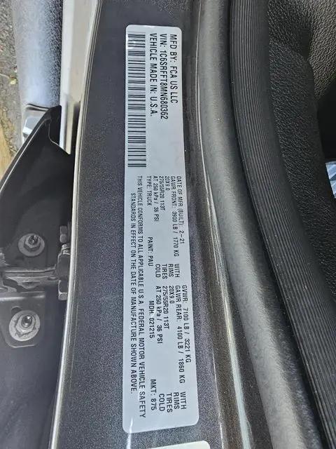 2021 Ram 1500 Big Horn Crew Cab 4x4 5'7" Box