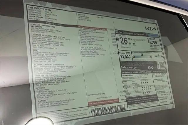 2026 Kia Sorento S