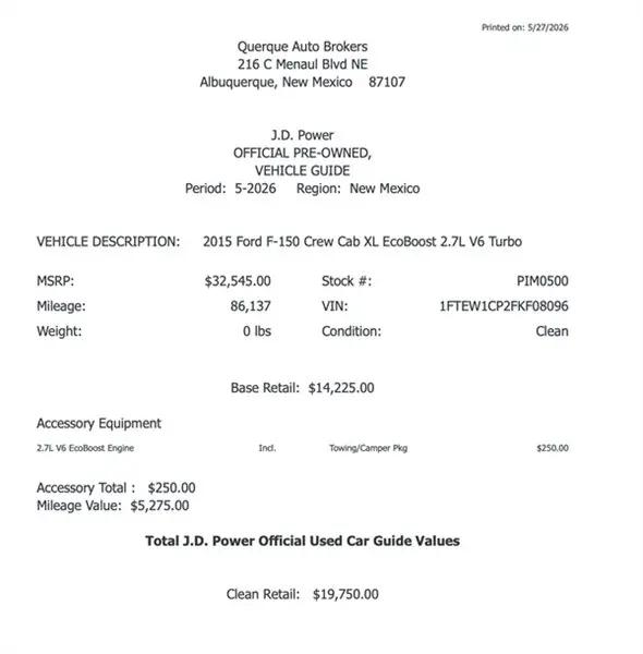 2015 Ford F-150 XL