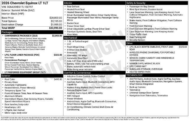 2026 Chevrolet Equinox FWD LT