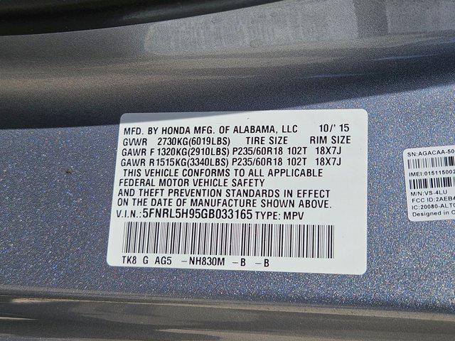 2016 Honda Odyssey Touring Elite