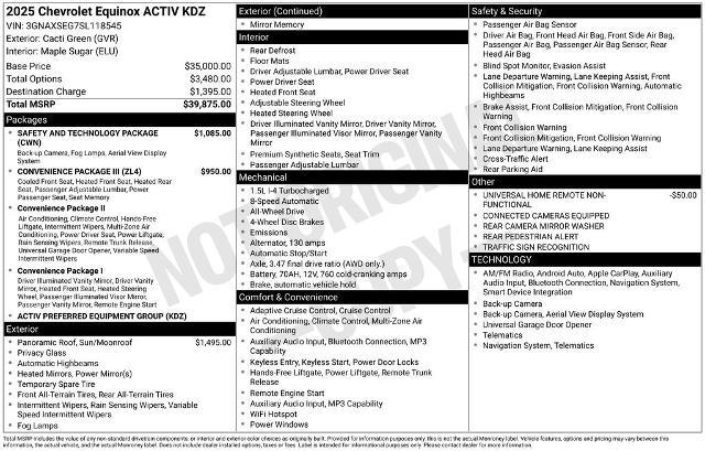 2025 Chevrolet Equinox AWD ACTIV