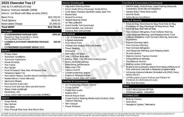 2025 Chevrolet Trax FWD LT
