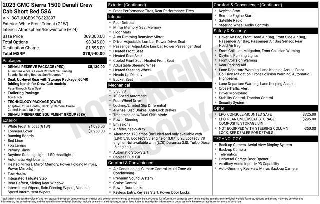 2023 GMC Sierra 1500 4WD Crew Cab Short Box Denali
