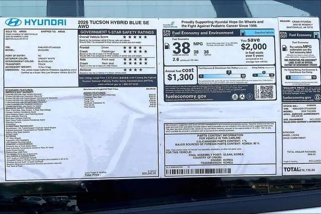 2026 Hyundai Tucson Hybrid Blue SE