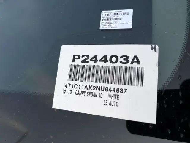 2022 Toyota Camry LE