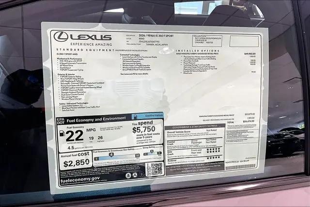 2026 Lexus IS 350 F SPORT
