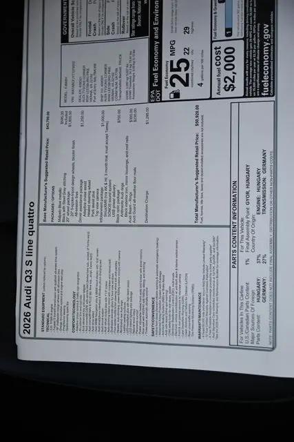 2026 Audi Q3 TFSI quattro S tronic