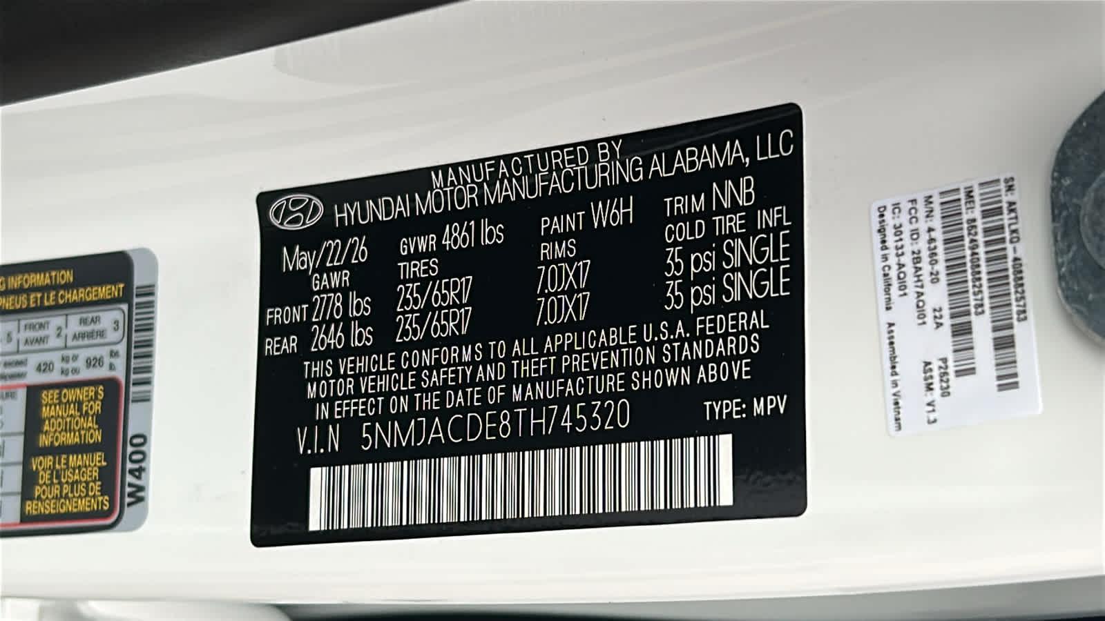 New 2026 Serenity White Pearl Hyundai SE AWD image 60
