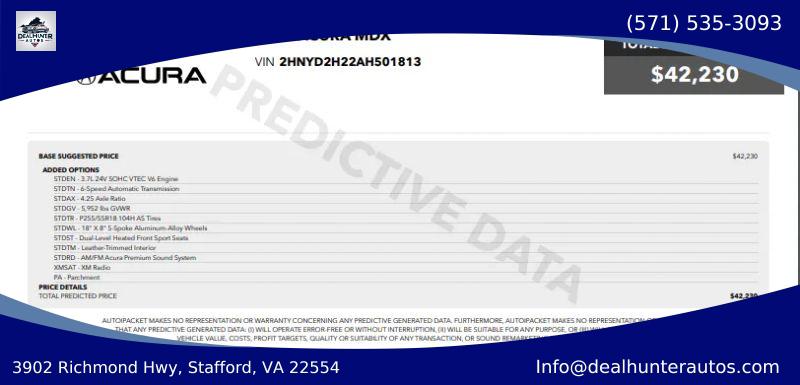 2010 Acura MDX Base for sale in Stafford, VA