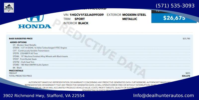 2018 Honda Accord Sport for sale in Stafford, VA