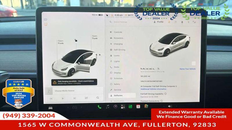 2021 Tesla Model 3 Standard Range Plus Rear-Wheel Drive