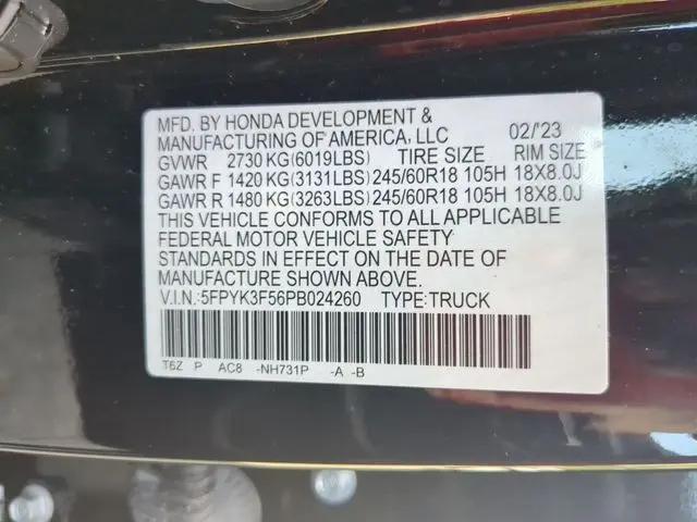 2023 Honda Ridgeline RTL