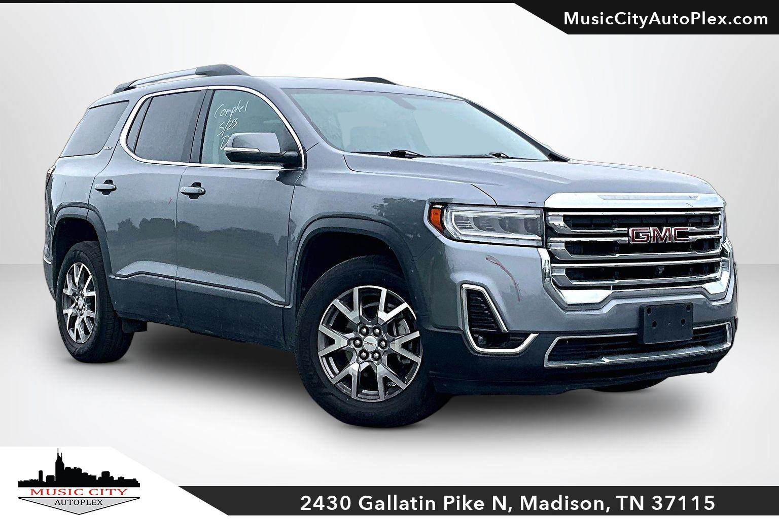Gray (Satin Steel Metallic) 2020 GMC Acadia SLT FWD SUV / Crossover Front-Wheel Drive Automatic