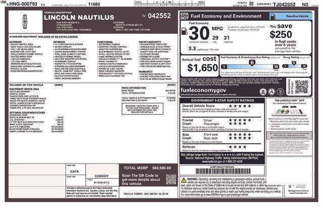 2026 Lincoln Nautilus Reserve
