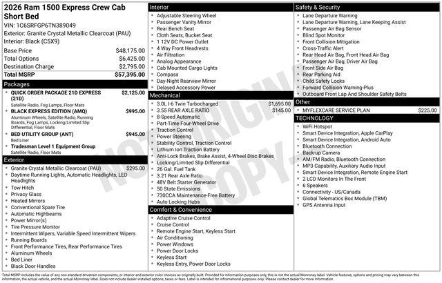 2026 Ram 1500 Express Crew Cab 4x4 57 Box