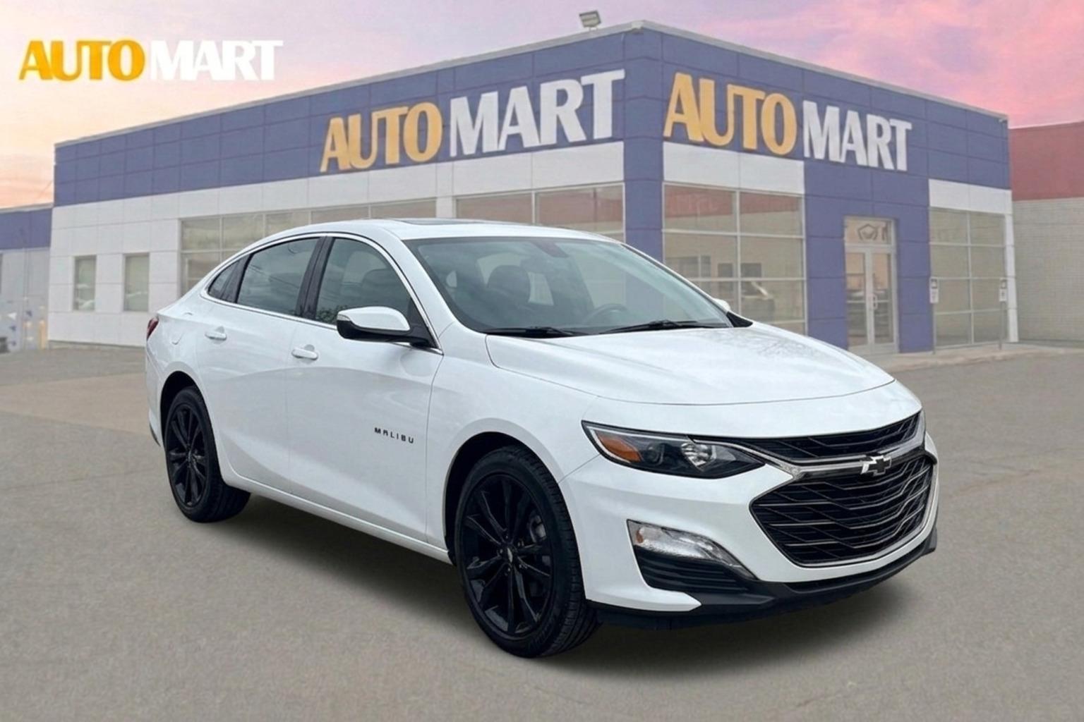 Summit White 2023 Chevrolet Malibu LT with 1LT FWD Sedan Front-Wheel Drive Automatic