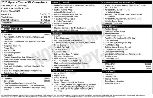 2025 Hyundai Tucson SEL Convenience