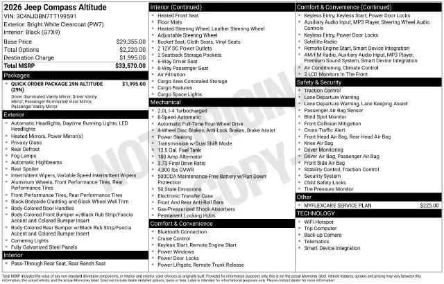 2026 Jeep Compass Latitude Altitude